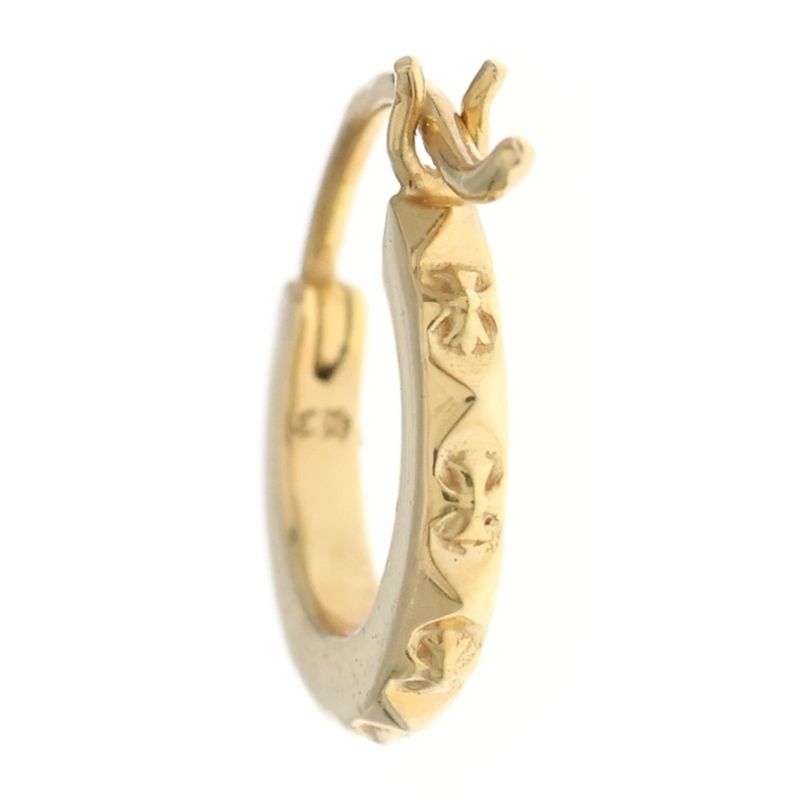 Chrome Hearts 22k Tiny Tfp Hoop Earrings Gold