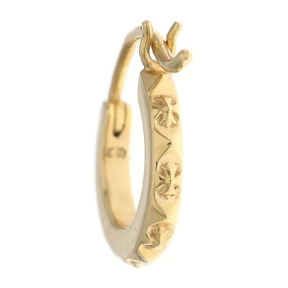 Chrome Hearts 22k Tiny Tfp Hoop Earrings Gold
