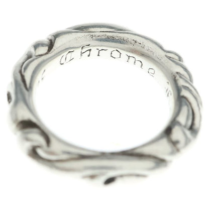 Chrome Hearts Scrl Band Scroll Ring Silver