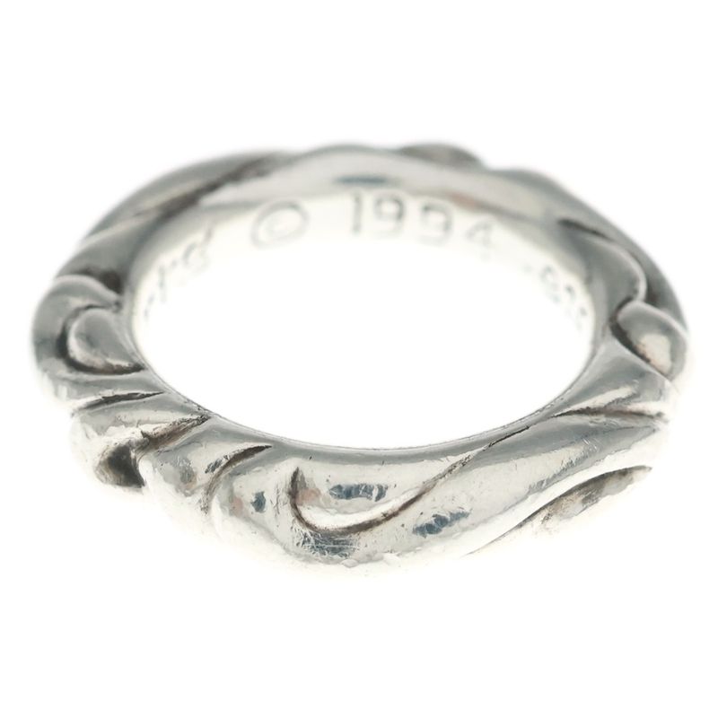 Chrome Hearts Scrl Band Scroll Ring Silver