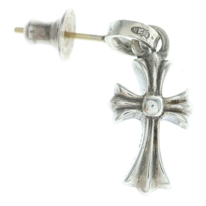 Chrome Hearts Bby Pprchn Baby Fat Cross Drop Earrings Silver