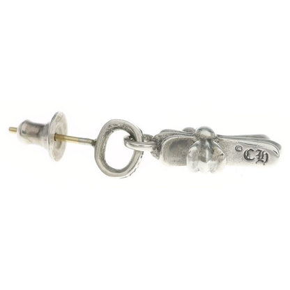 Chrome Hearts Bby Pprchn Baby Fat Cross Drop Earrings Silver