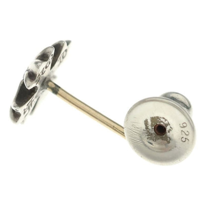 Chrome Hearts No2 CH Pls Dia CH Plus 1 Diamond Stud Earrings Silver