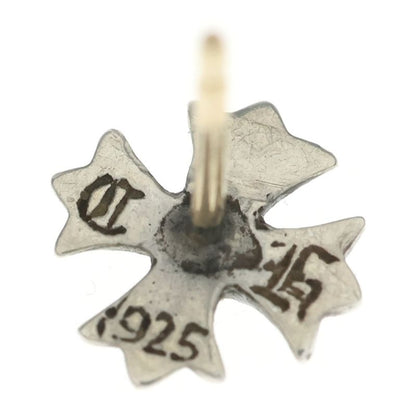 Chrome Hearts No2 CH Pls Dia CH Plus 1 Diamond Stud Earrings Silver