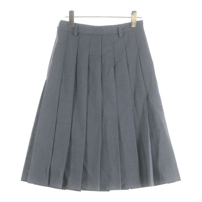 Prada Wool Plies Skirt Gray