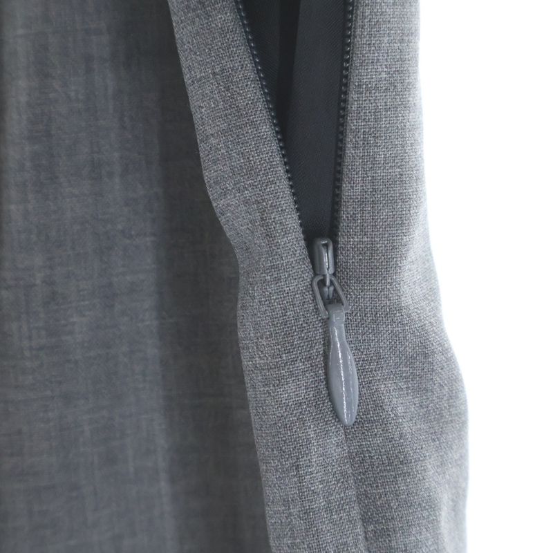Prada Wool Plies Skirt Gray