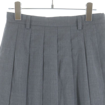 Prada Wool Plies Skirt Gray