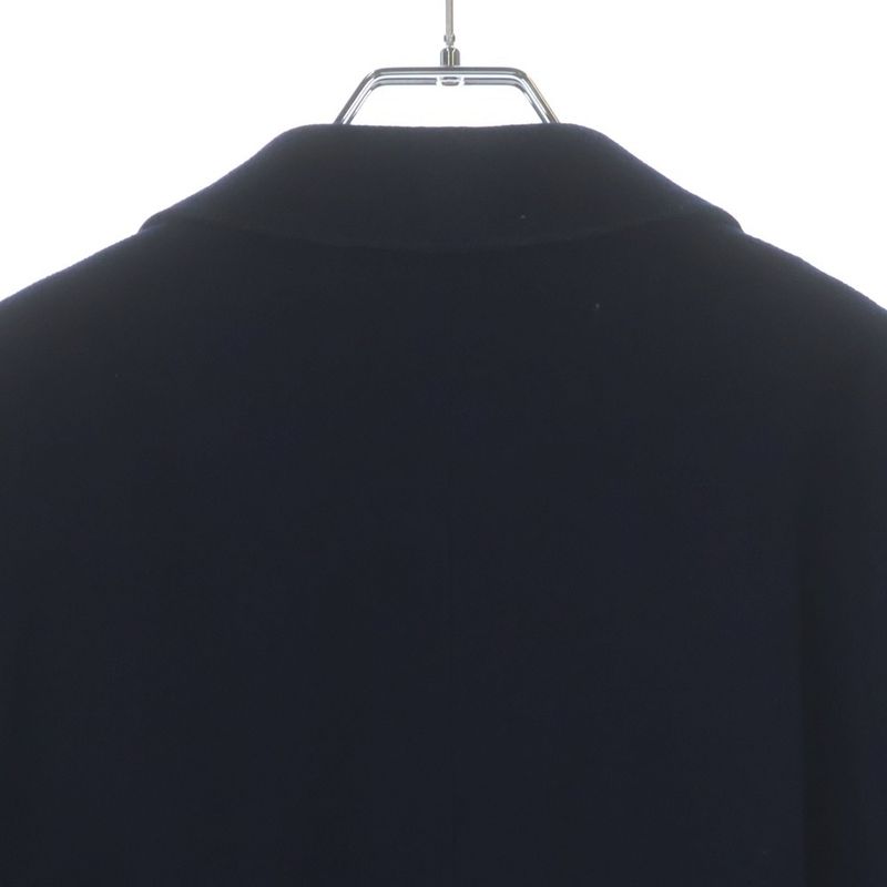 Versace Gianni Viscose Tailored Star Long Coat Jacket Navy