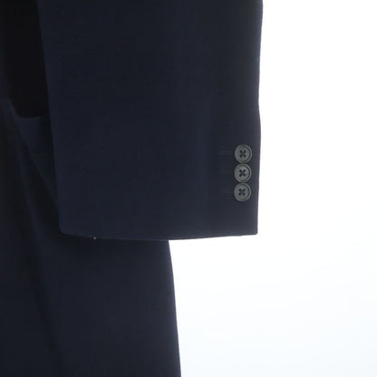 Versace Gianni Viscose Tailored Star Long Coat Jacket Navy