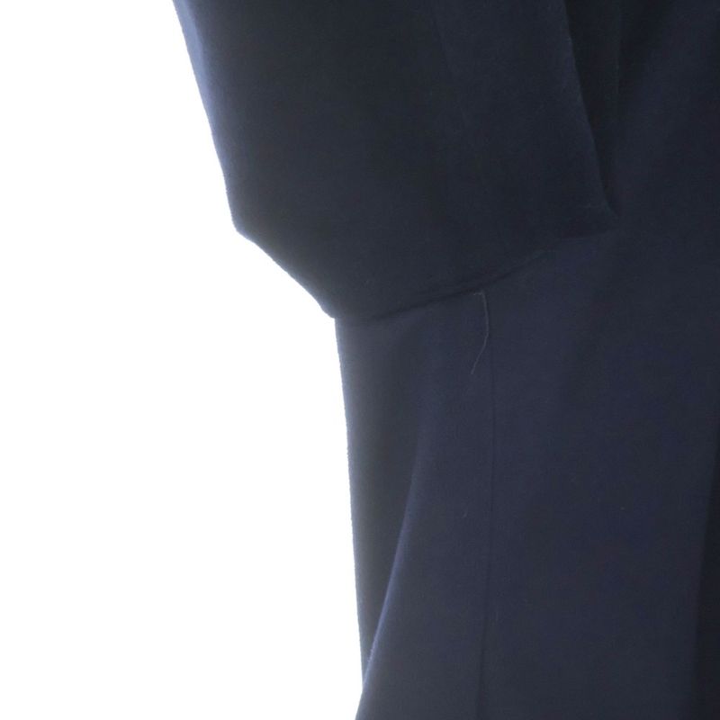Versace Gianni Viscose Tailored Star Long Coat Jacket Navy