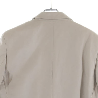 Versace Collection Lamb Leather Tailored Jacket Beige