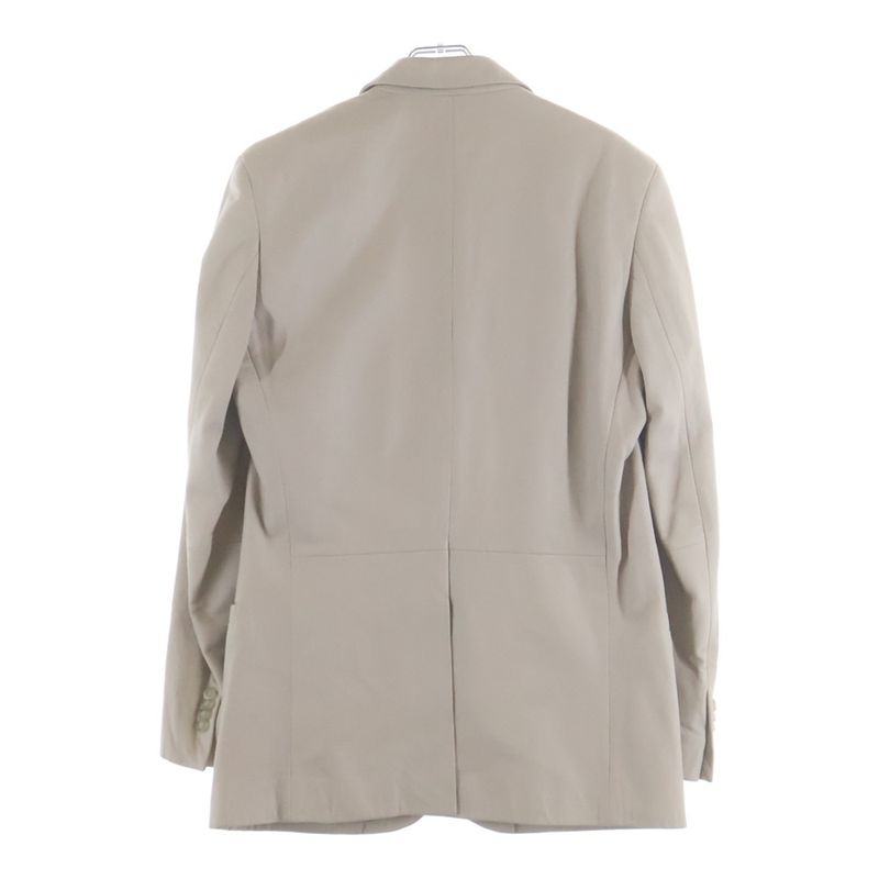 Versace Collection Lamb Leather Tailored Jacket Beige