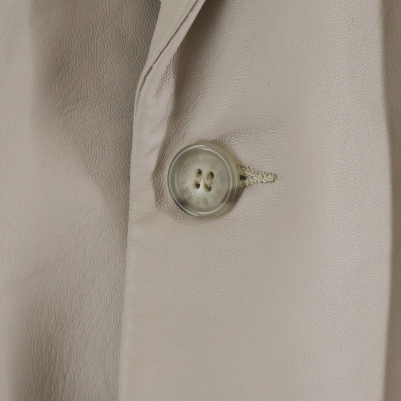 Versace Collection Lamb Leather Tailored Jacket Beige