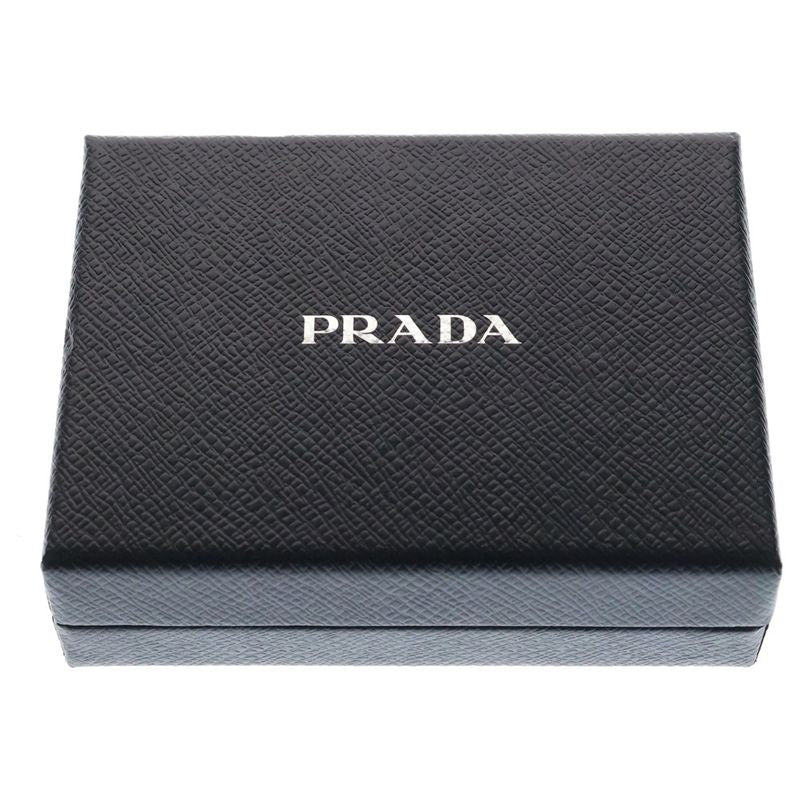 Prada Saffiano Compact Wallet Trifold Coin Case Pink Leather Gold