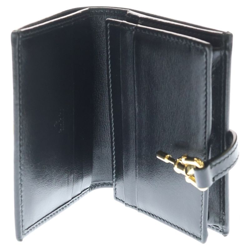 Gucci Jackie Bifold Wallet Black Leather