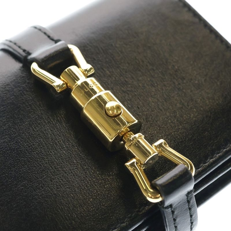 Gucci Jackie Bifold Wallet Black Leather