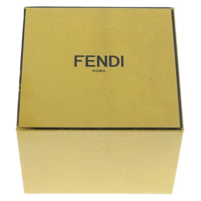 Fendi Logo Rhinestone Earrings Gold