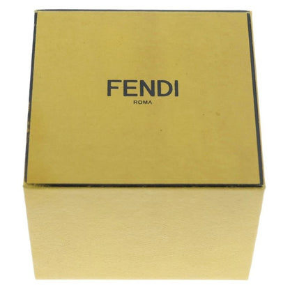 Fendi Logo Rhinestone Earrings Gold