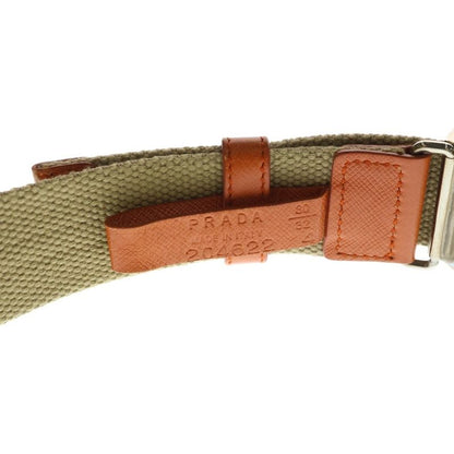 Prada Gacha Belt Silver Beige Orange