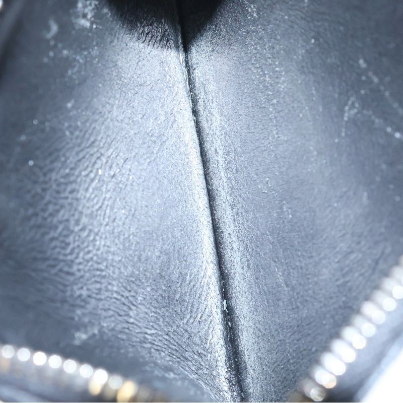 Saint Laurent Paris Front Logo Leather Fragment Card Case Black