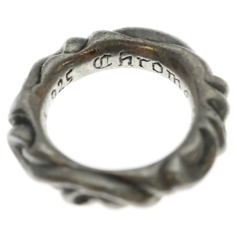 Chrome Hearts Scrl Band Scroll Ring Silver