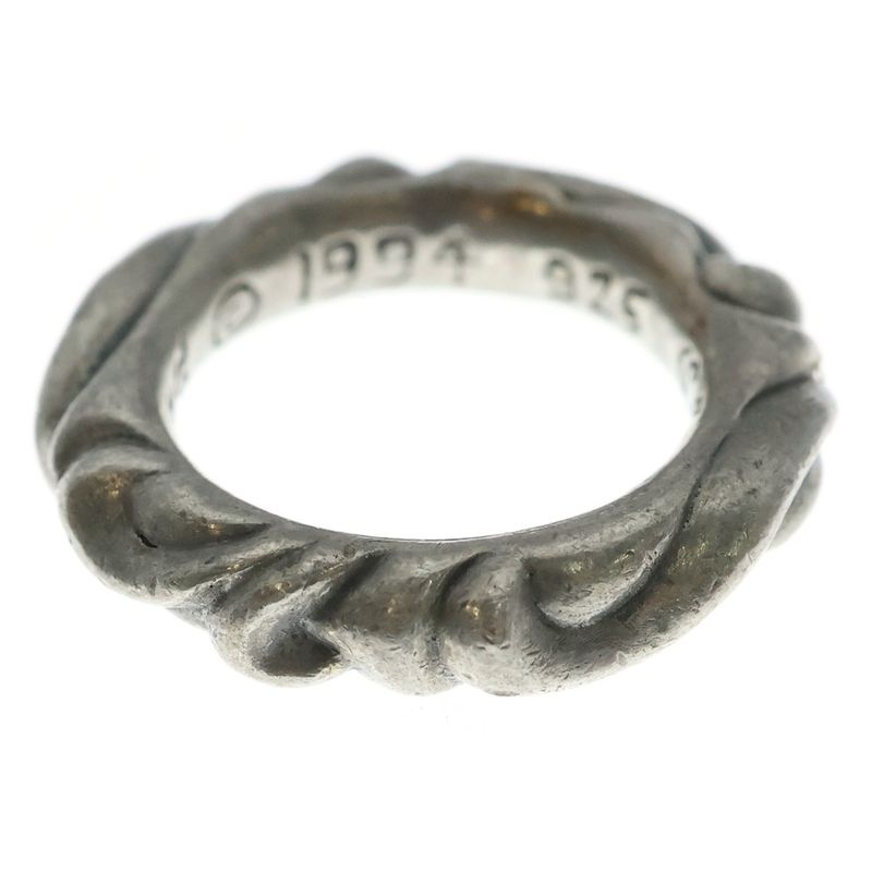 Chrome Hearts Scrl Band Scroll Ring Silver