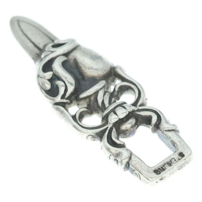Chrome Hearts Dagger Heart Pendant Top Silver