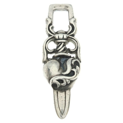 Chrome Hearts Dagger Heart Pendant Top Silver
