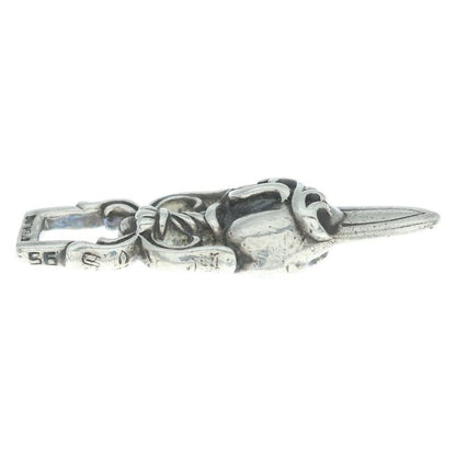 Chrome Hearts Dagger Heart Pendant Top Silver