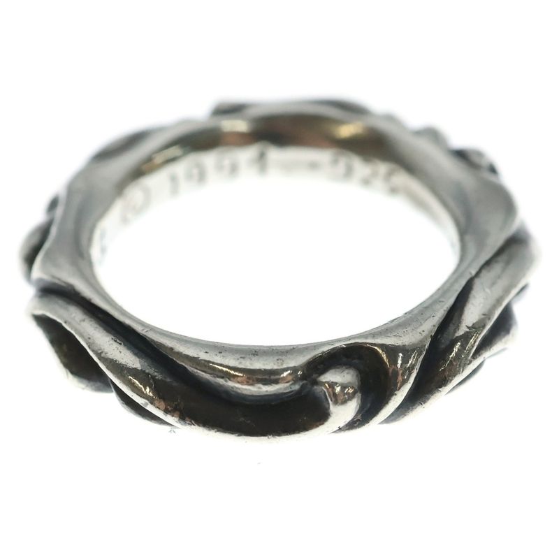 Chrome Hearts Scrl Band Scroll Ring Silver