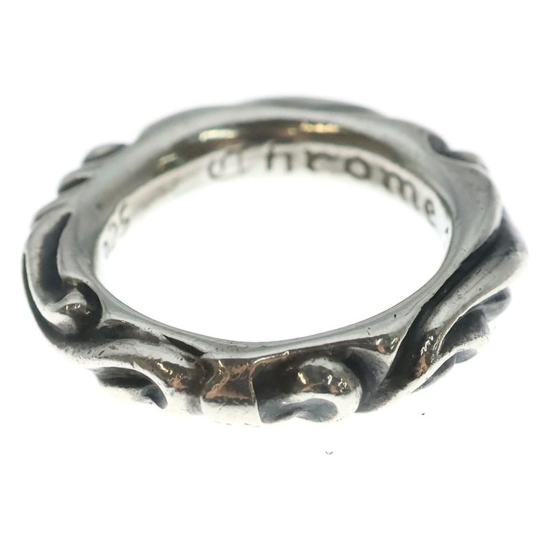 Chrome Hearts Scrl Band Scroll Ring Silver