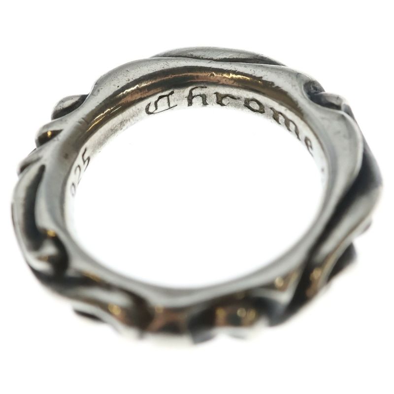 Chrome Hearts Scrl Band Scroll Ring Silver