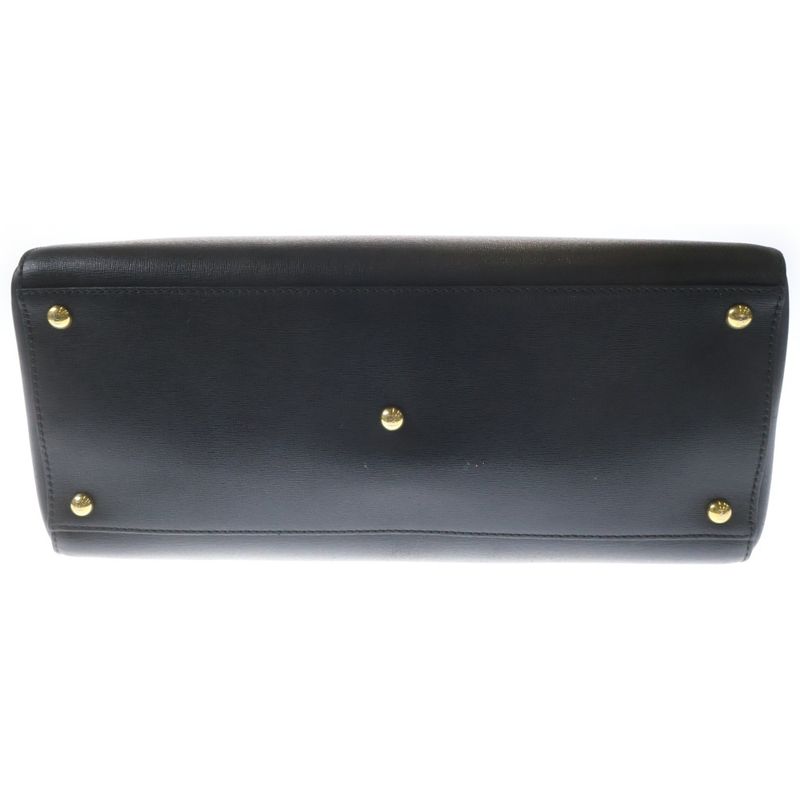 Fendi Toujour Tote Black Leather Gold