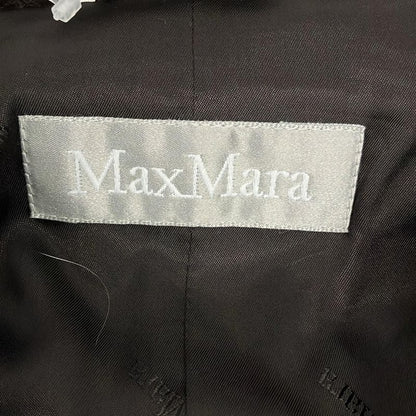 Max Mara Coat 42 Dark Brown Long Sleeve Winter