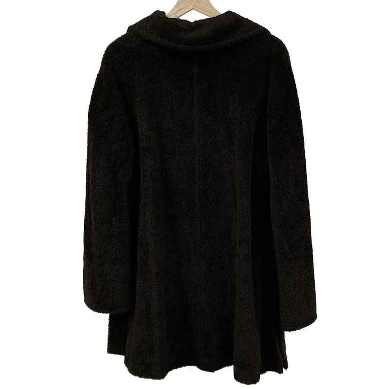 Max Mara Coat 42 Dark Brown Long Sleeve Winter