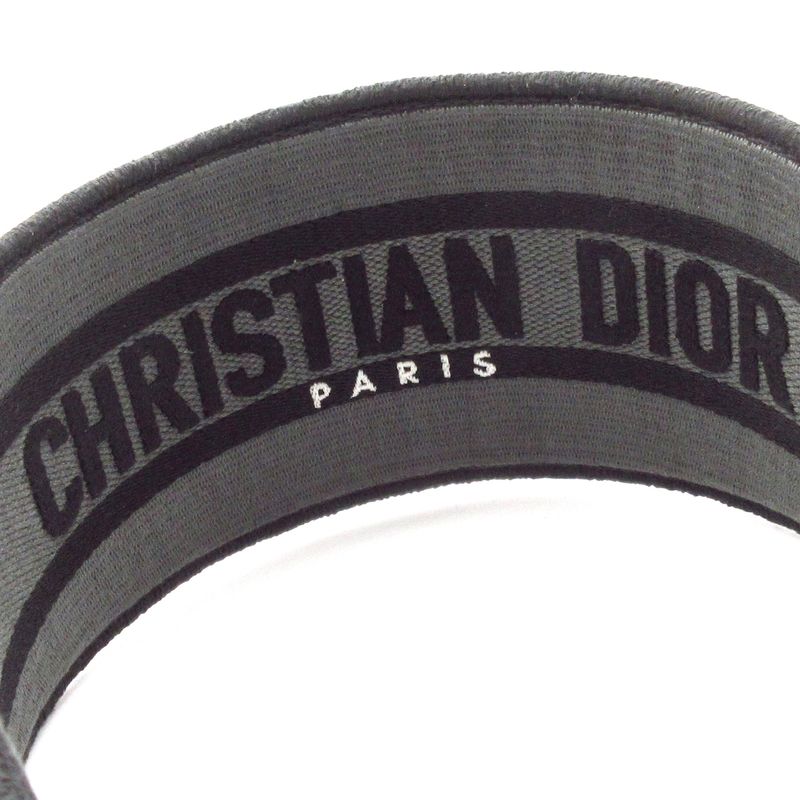 Dior Headband Black Dark Gray Leopard Print