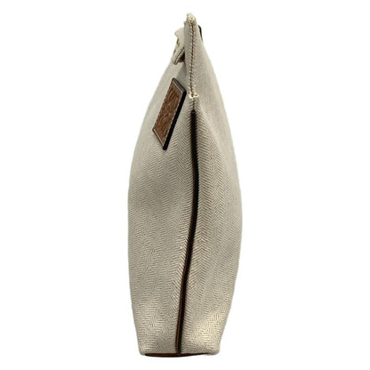 Loewe Clutch Tpouch Ivory Brown Leather