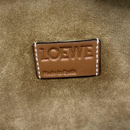 Loewe Clutch Tpouch Ivory Brown Leather