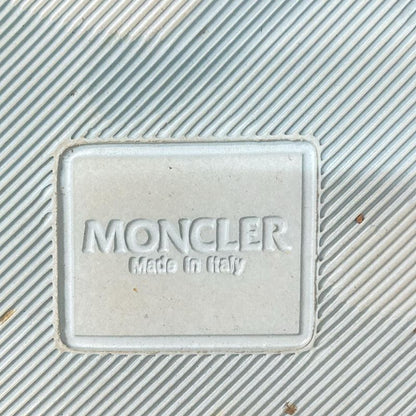 Moncler Sandals 39 Light Blue White Logo All Over Pattern