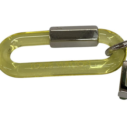 Louis Vuitton Key Holder Bijou Sac LV Prism Yellow Green Silver Keychain