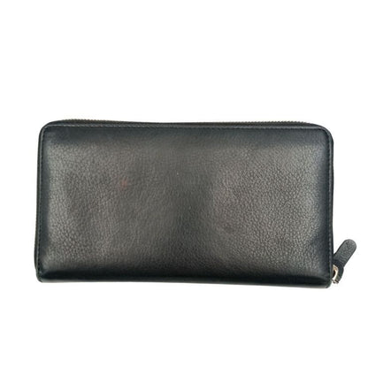Balenciaga Wallet Everyday Black Leather Logo Zip Around