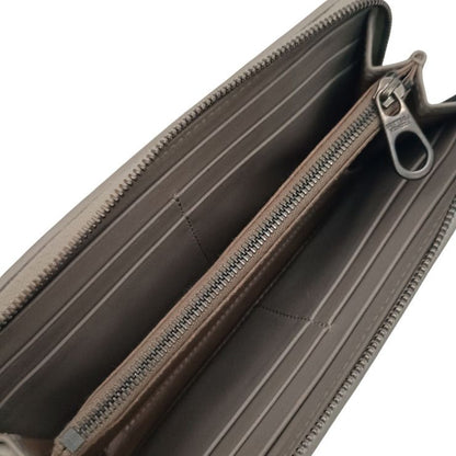 Bottega Veneta Wallet Intrecciato Gray Leather Zip Around