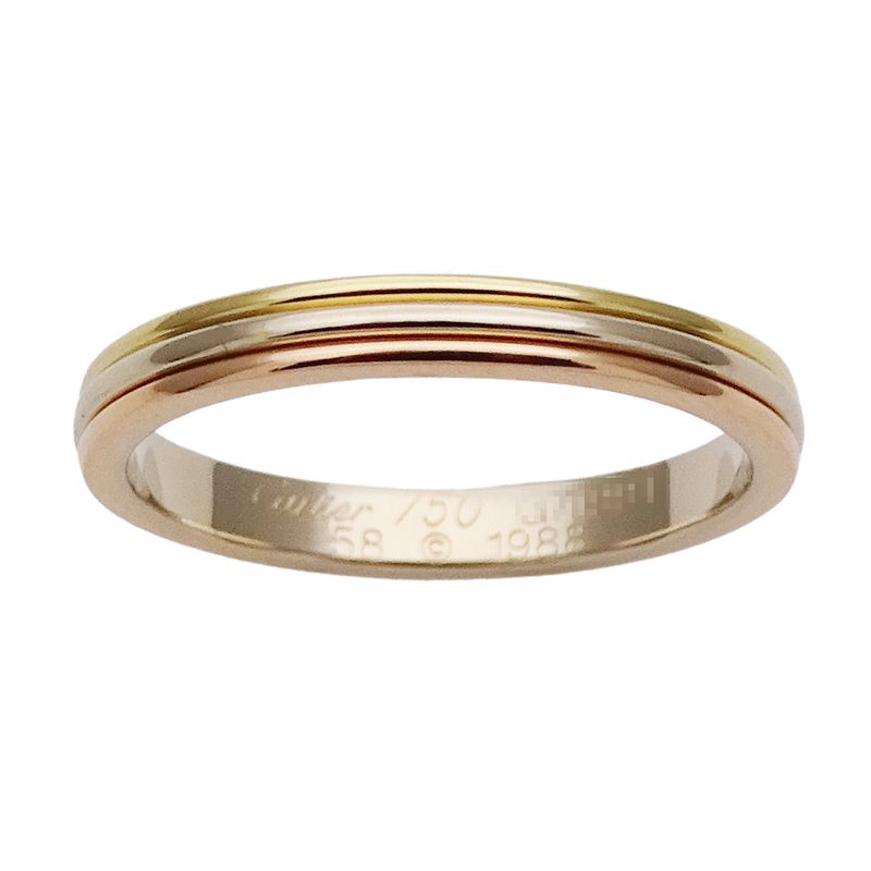 Cartier Ring Vendome Yellow Gold Pink White 58 Three