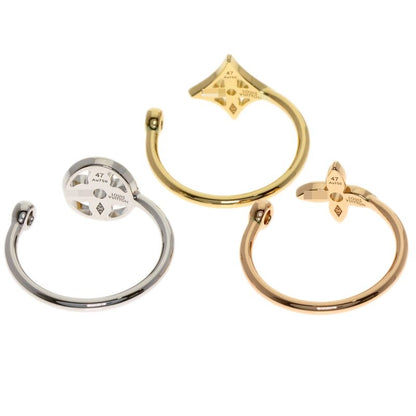 Louis Vuitton Bag Monogram Idylle Diamond 47 Ring 18k Yellow Gold 18k White Pink