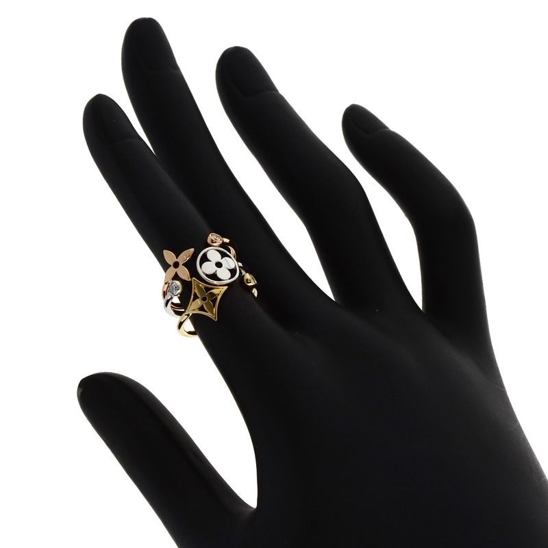 Louis Vuitton Bag Monogram Idylle Diamond 47 Ring 18k Yellow Gold 18k White Pink