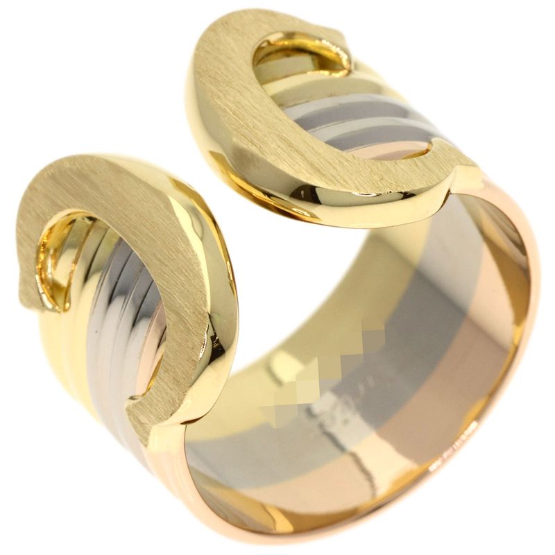 Cartier 2C LM Colors 49 Ring 18k Yellow Gold 18k White Pink