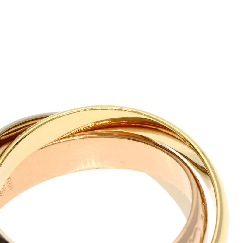 Cartier Trinity 48 Ring 18k Yellow Gold 18k White Pink