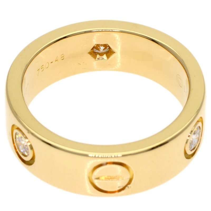 Cartier Love Ring Diamond 48 18k Yellow Gold