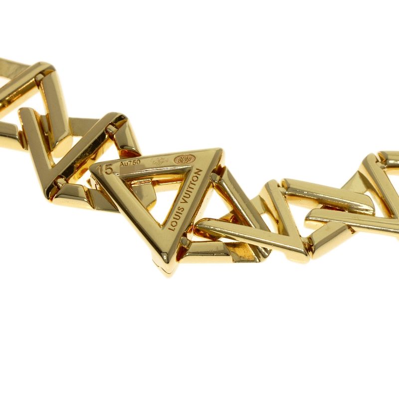Louis Vuitton Braless LV Vault Curve PM 15 Bracelet 18k Yellow Gold