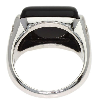 Bvlgari Muza Diamond Onyx Ring 18k White Gold